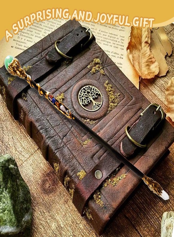 Rich Boxer Fine Handcrafted Crystal Magic Wand Green Aventurine Gemstone White Crystal Magic Wand for Witches and Wizards - Image 4